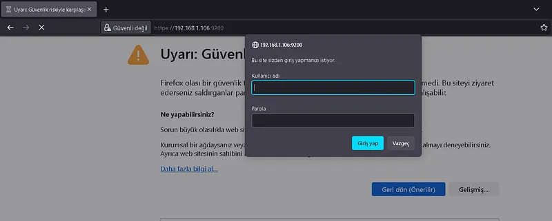Elasticsearch Installation: https:// :9200