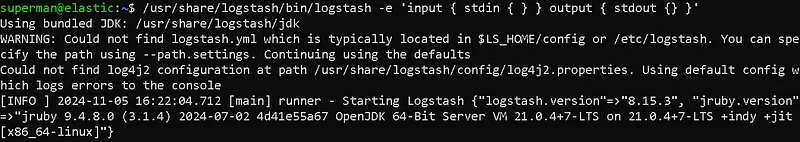 Logstash Installation: Creating a logstash pipeline