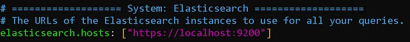 Delete the # sign in front of the server.name field and write your own system's hostname in quotes