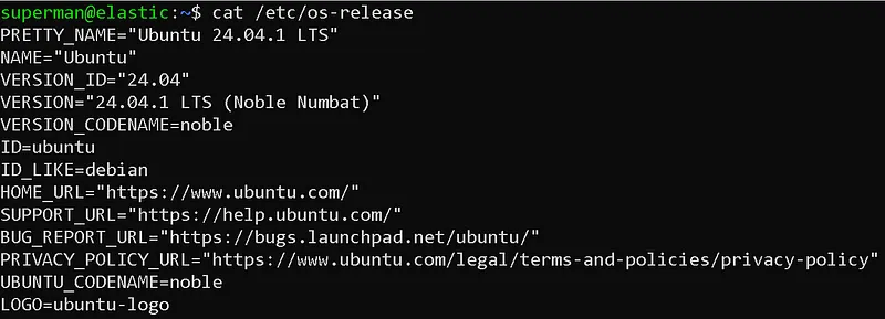 First, let's look at the information of the system we will install and make sure that the distribution is the latest version