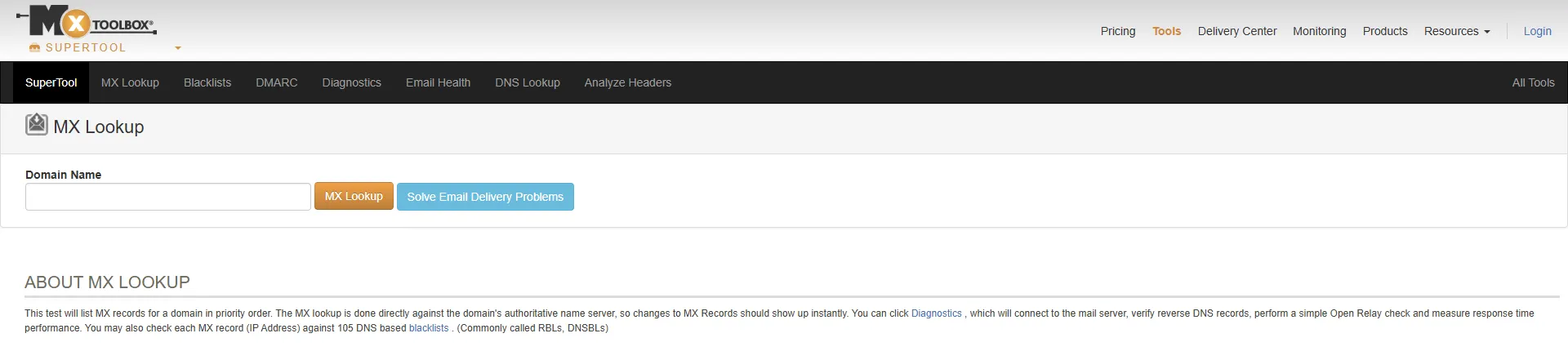 MXToolbox: An indispensable resource for querying MX records of email servers, analyzing DNS vulnerabilities, running