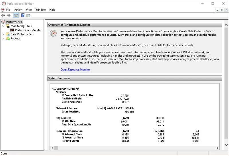 Performance Monitor: perfmon.msc (2)