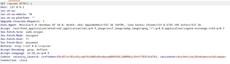 When we press the Labda secret key button, it says that only admin.localhost:8000 can access this secret key