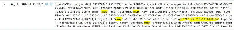 Again in the same log content, we see that the port information scanned is 22 ssh port