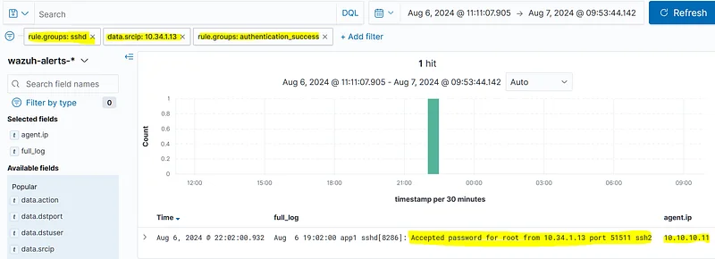 To do this, we need to look at the SSHD logs