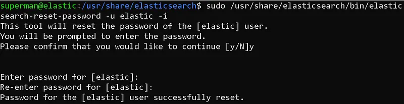 elastic kullanıcısı parola sıfırlama