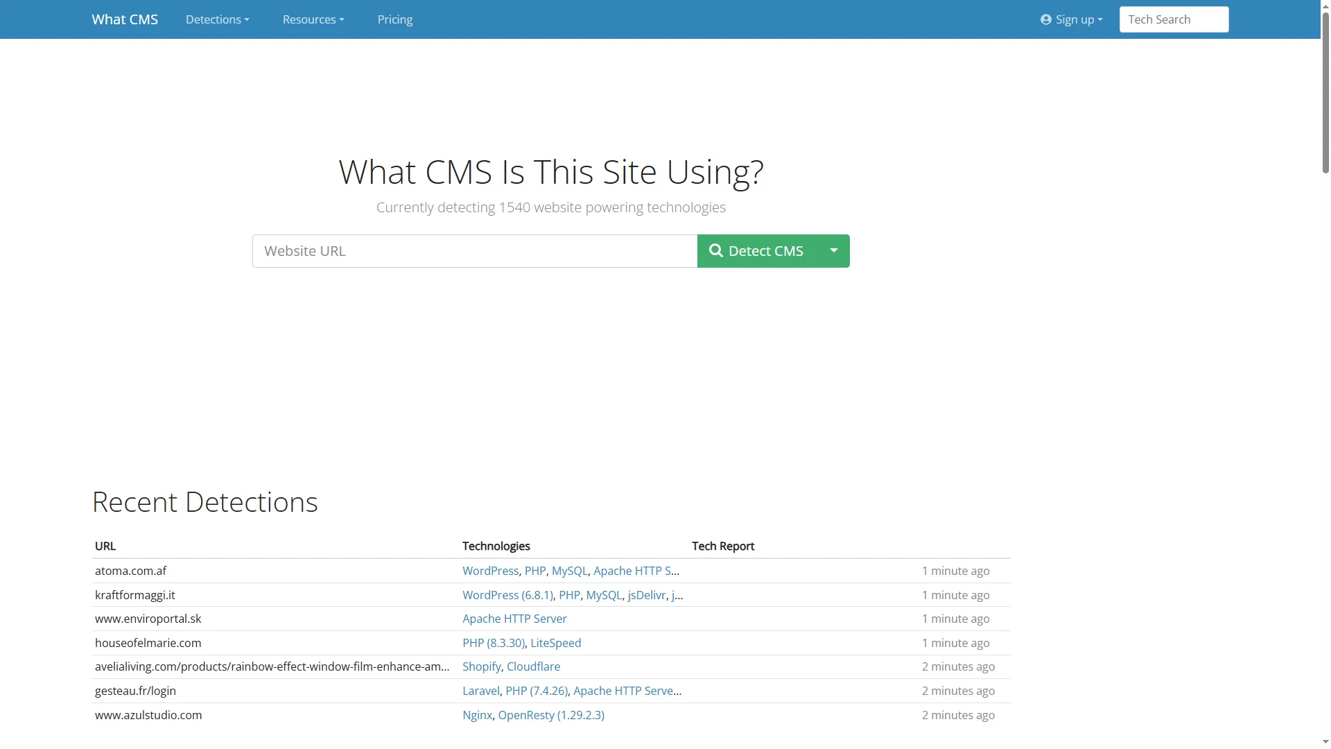 WhatCMS: whatcms.org adresinden ulaşabiliriz
