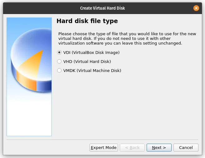 Burada sistem dosyalarının kurulacağı bir sanal harddisk oluşturuyoruz