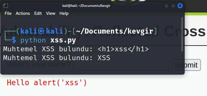 Kodu python dosyasına yazıp çalıştırdığımızda canlıdaki DVWA sunucusuna GET istekleri göndererek denemeler yapacaktır (2)