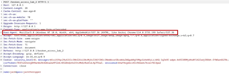Bur suite isteğini yakalayıp baktığımızda user-agent parametresinde bizim browser bilgimizi ilettiğimizi görüyoruz